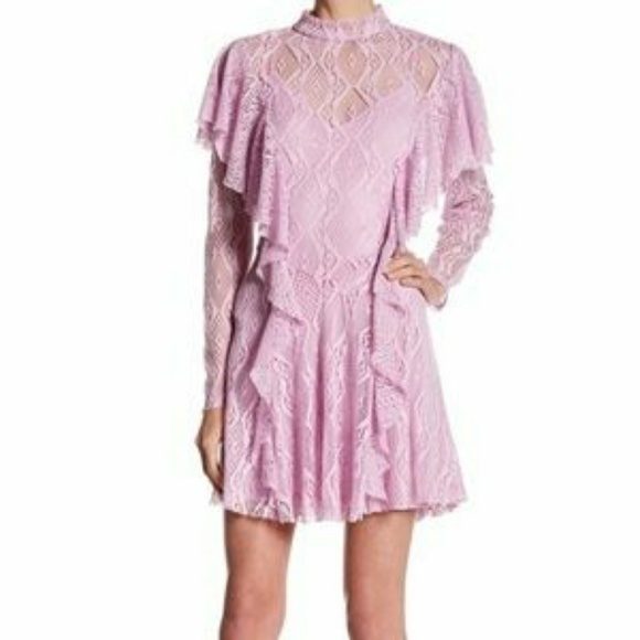 Free People Dresses & Skirts - 🆕FREE PEOPLE Mock Neck Lace Wisteria Dress